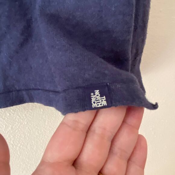 The North Face X Large Pullover Quarter Zip Cotton Wool Blend Blue Long Sleeve - Picture 5 of 9